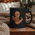 Cute Bookworm Worm Reading Book Glasses Nerdy Graphic Print Coffee Mug