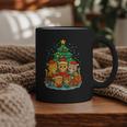 Cute Cats Reading Books Christmas Tree Graphic Print Coffee Mug