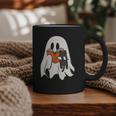 Cute Ghost Cat Reading Book Spooky Season Halloween Costume Graphic Print Coffee Mug