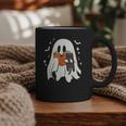 Cute Ghost Reading Book Spooky Season Halloween Costume Kids Graphic Print Coffee Mug