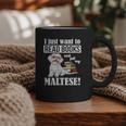 Cute Glasses Read Books & Pet My Maltese Lover Graphic Print Coffee Mug
