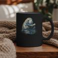 Cute Manatee Reading Book Bookworm Readers Manatee Lover Graphic Print Coffee Mug