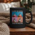 Cute Penguin Reading Book School Librarian Teacher Student Graphic Print Coffee Mug