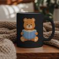 Cute Teddy Bear Reading Book Adorable For Readers Graphic Print Coffee Mug