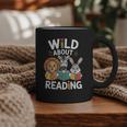 Cute Wildlife Zoo Animals For Book Reader Bookworms Graphic Print Coffee Mug