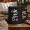 Dalmatian Reading a Book Dog Graphic Print Coffee Mug