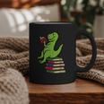 Dino Reading Read Reading Librarian Book Men Boys Kids Graphic Print Coffee Mug