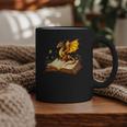 Dragon Fantasy Book Lover Bookish Reader Bookworm Wildflower Graphic Print Coffee Mug