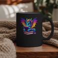 Dragon Reading a Book Bookworm Book Graphic Print Coffee Mug