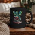 Dragon Reading Books Fantasy Lovers Mythical Creatures Graphic Print Coffee Mug Dragon Reading Books Fantasy Lovers Mythical Creatures Graphic Print Coffee Mug