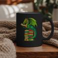 Dragon Reading Books Matching Bookworm Readers Librarian Graphic Print Coffee Mug