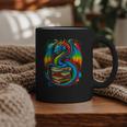 Dragon Reading Colorful Fantasy Book Lover Graphic Print Coffee Mug Dragon Reading Colorful Fantasy Book Lover Graphic Print Coffee Mug