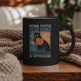 Drink Coffee Read Books Dismantle Systems Of Oppression Cat Graphic Print Coffee Mug