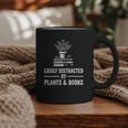 Easily Distracted By Plants & Books Plant Book Lover Graphic Print Coffee Mug