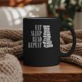 Eat Sleep Read Repeat Reading Book Librarian Men Women Kids Graphic Print Coffee Mug
