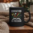 Education Is Freedom Books History Teacher Kids Graphic Print Coffee Mug
