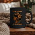 Education Is Freedom Teacher Book Black History Month Graphic Print Coffee Mug Education Is Freedom Teacher Book Black History Month Graphic Print Coffee Mug