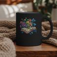 Enchanted Open Book With Blooming Flowers Graphic Print Coffee Mug