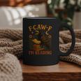 F CAW F Crow I'm Reading Book Lover Fall Graphic Print Coffee Mug