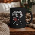 Grim Reaper Bookworm Cute Book Reading Halloween Graphic Print Coffee Mug Grim Reaper Bookworm Cute Book Reading Halloween Graphic Print Coffee Mug