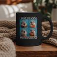 Hedgehog Love Reading And Hedgehogs Child Book Lover Graphic Print Coffee Mug