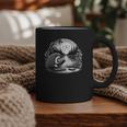 Hedgehog Reading Book Full Moon Lake Scenery Graphic Print Coffee Mug