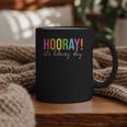 Hooray It's Library Day Teacher Reader Books Back To School Graphic Print Coffee Mug