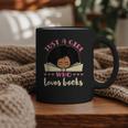 Just a Girl Who Loves Books African American Book Nerd Lover Graphic Print Coffee Mug
