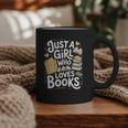 Just a Girl Who Loves Books Bookish Readers Book Lover Girls Graphic Print Coffee Mug