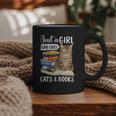 Just a Girl Who Loves Cats And Books Graphic Print Coffee Mug