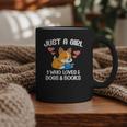 Just A Girl Who Loves Dogs And Books Reading Dog Puppy Lover Graphic Print Coffee Mug