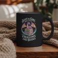 Just A Girl Who Loves Dragons And Books Fantasy Reader Graphic Print Coffee Mug