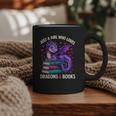 Just a Girl Who Loves Dragons And Books Reading Graphic Print Coffee Mug Just a Girl Who Loves Dragons And Books Reading Graphic Print Coffee Mug
