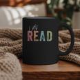 Let's Read Book Nerd Reading Book Lover Librarian Teacher Graphic Print Coffee Mug