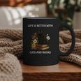 Life Is Better With Cats And Books Cute Cat Lover For Men Women Kids Graphic Print Coffee Mug Life Is Better With Cats And Books Cute Cat Lover For Men Women Kids Graphic Print Coffee Mug