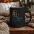 Live Life Like a Book Florida Would Ban LGBTQ Rainbow Flag Graphic Print Coffee Mug