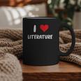 I Love Literature Heart Books Writing Reading Read Write Graphic Print Coffee Mug