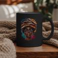 Melanin Girl Afro Book Lover Librarian Teacher Student Graphic Print Coffee Mug