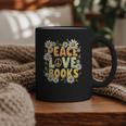 Peace Love Books Librarian Teacher Life Book Library Graphic Print Coffee Mug