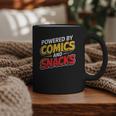 Powered By Comics And Snacks Comic Book Lover Graphic Print Coffee Mug