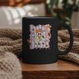 Preppy Coquette Bow Ghost Reading Books Halloween Book Graphic Print Coffee Mug