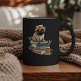 Pug Dog Reading Book Coffee Read Books Be Kind Stay Weird Graphic Print Coffee Mug