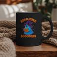 Read More Books Halloween Book Cute Ghost Reading Teaching Graphic Print Coffee Mug