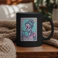 The Reader Retro Reading Skeleton Books Flowers Tarot Card Graphic Print Coffee Mug The Reader Retro Reading Skeleton Books Flowers Tarot Card Graphic Print Coffee Mug