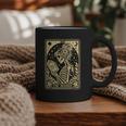 The Reader Tarot Card Book Lover Skeleton Reading Book Graphic Print Coffee Mug