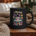 Reading Axolotl Book Lover Wildflowers Graphic Print Coffee Mug