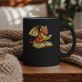 Reading Dragon Book Lover Bookworm Reader Graphic Print Coffee Mug