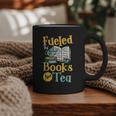 Reading Hobby Bookshelves Library Fueled By Books And Tea Graphic Print Coffee Mug