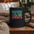 Reading Is My Jam Book Lover Bookworm Teacher Library Reader Graphic Print Coffee Mug