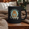 Reading Makes Me Cappy Bookworm Capybara Book Reading Graphic Print Coffee Mug